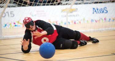 Nancy Morin en situation de jeu. Photo: Dan Galbraith/Canadian Paralympic Committee.