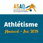 Image – Logo ASAQ. Athlétisme - Montréal Aut. 2018.