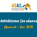 Image – Logo ASAQ. Athlétisme 2e séance - Montréal Aut. 2018.
