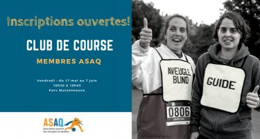Inscriptions ouvertes! Club de course - membres ASAQ. Photo: Course-Lumière 2018 © ASAQ - Nathalie et Raphaëlle.