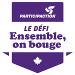 Logo ParticipAction. Le défi Ensemble on bouge.