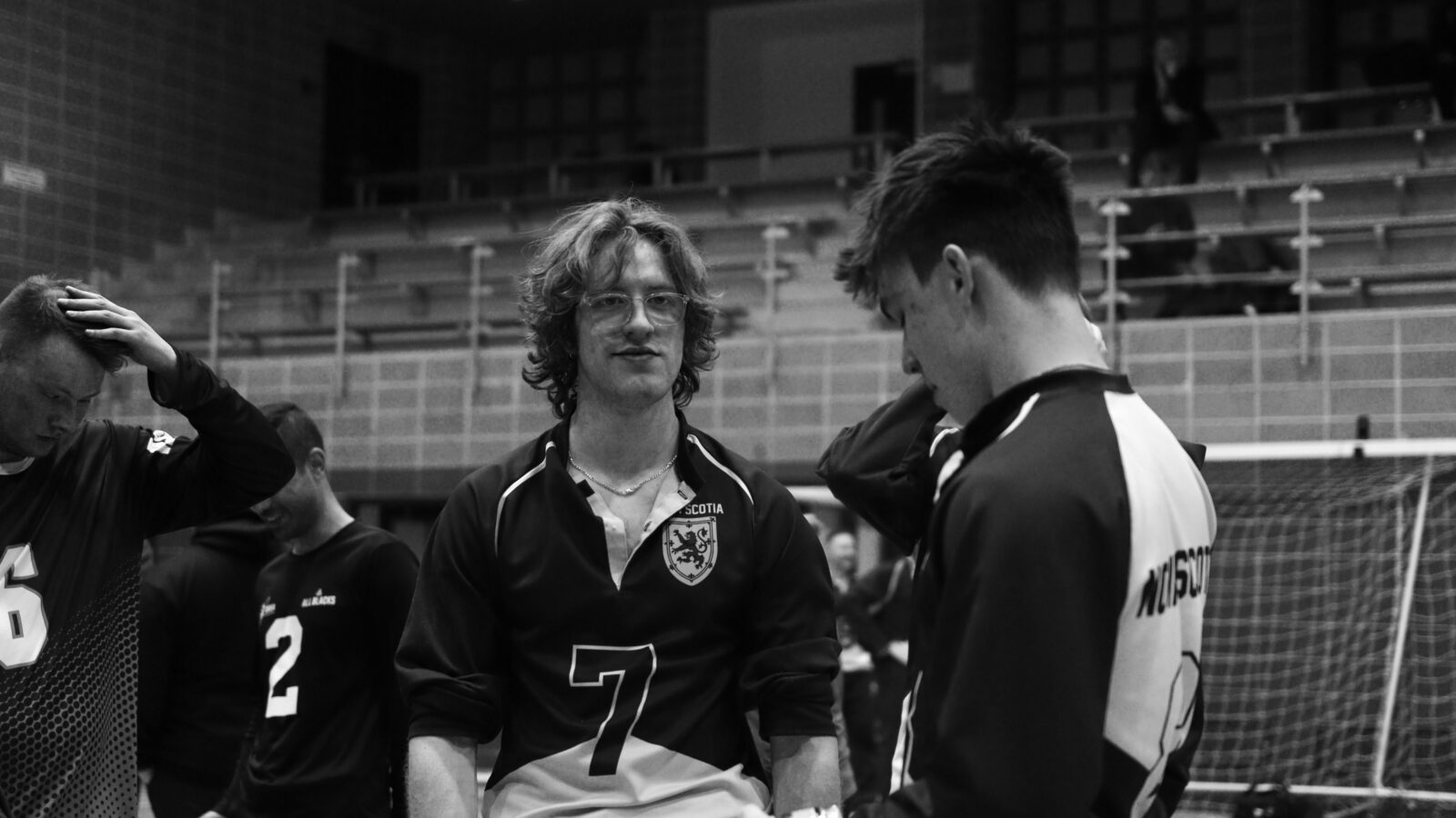 Joueur de la Nouvelle-Écosse (photo en noir et blanc)